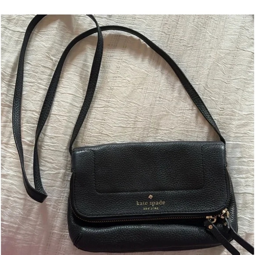 Kate Spade Black Leather Crossbody Bag